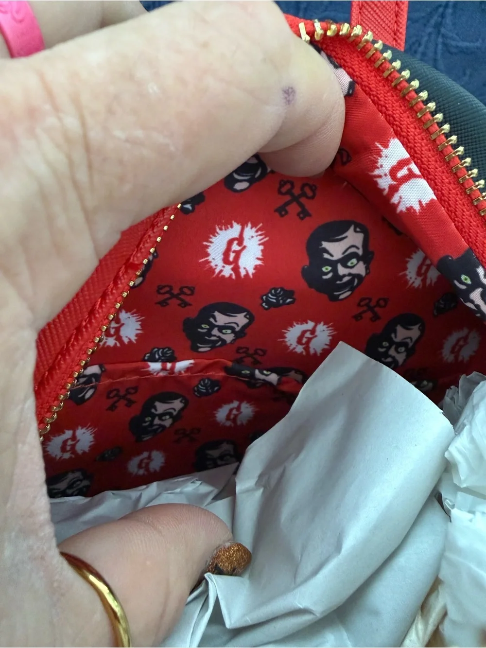 Black & Red Ventriloquist Dummy Mini Backpack LOUNGEFLY